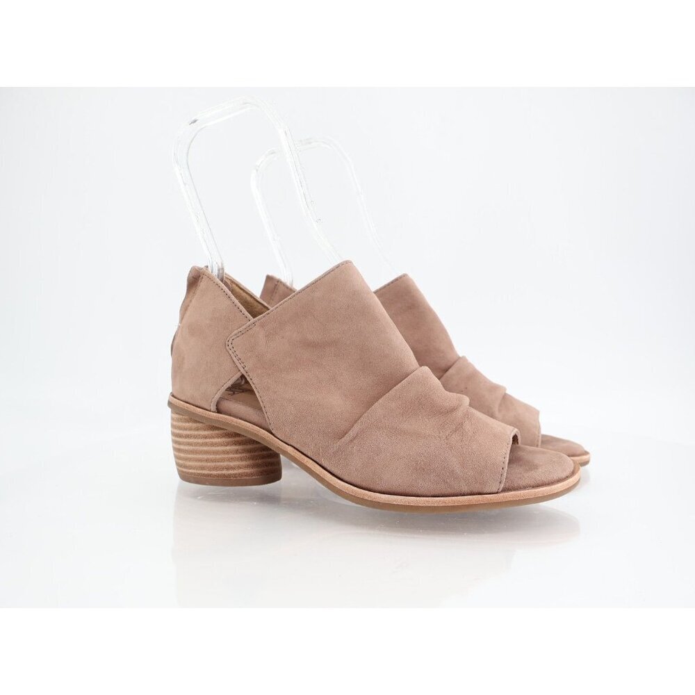 Sofft Carleigh Sandal Bootie Women Sz 7.5 Tan Brown Leather Block Heel Open Toe